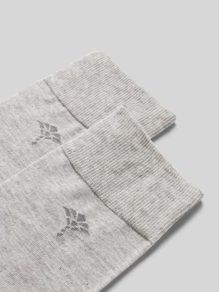 JOOP! COLLECTION Socken mit Label-Print im 2er-Pack Hellgrau Melange 2