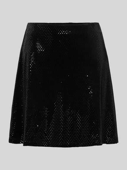 VERO MODA Minirok met pailletten, model 'SENSA' Zwart - 2