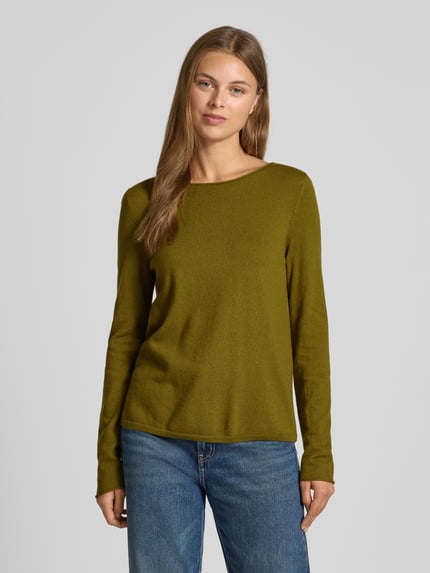 Marc O'Polo Regular Fit Strickpullover aus Schurwoll-Mix Oliv 4