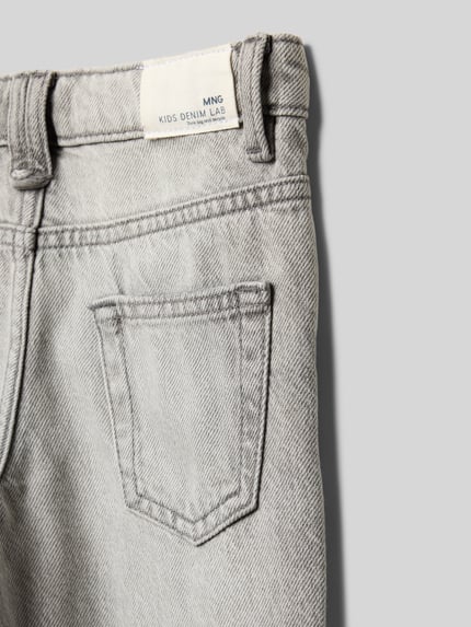 MANGO Jeans im Used-Look mit Eingrifftaschen Mittelgrau Melange 2