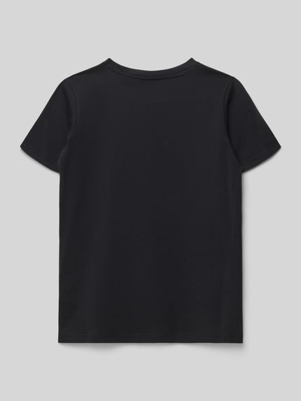 Champion T-Shirt mit Label-Stitching und Rundhalsausschnitt Black 3