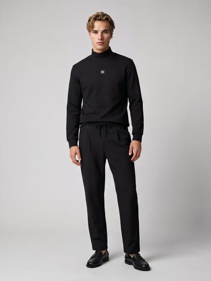 HUGO Sweatshirt mit Logo-Patch Modell 'Derytur' Black 1