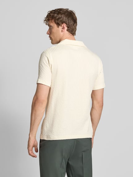 Selected Koszulka polo o kroju regular fit z mieszanki bawełny Złamany biały 5
