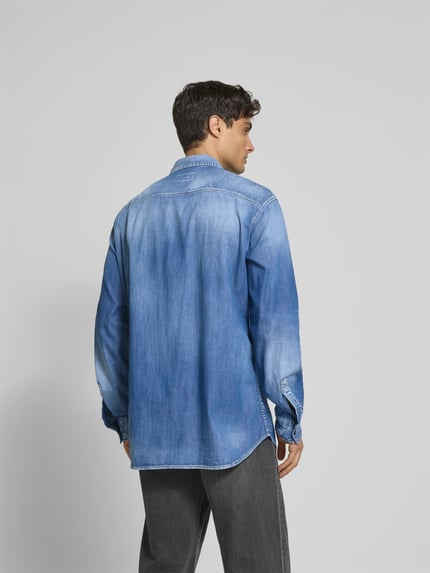Dsquared2 Koszula jeansowa o kroju regular fit z kieszeniami na piersi Niebieski 5