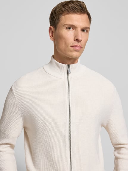 MCNEAL Strickjacke mit Reißverschluss Ecru Melange 3