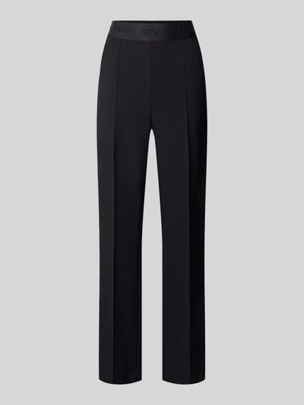 CAMBIO Regular Fit Hose mit Logo-Bund Modell 'AVA' Black 1