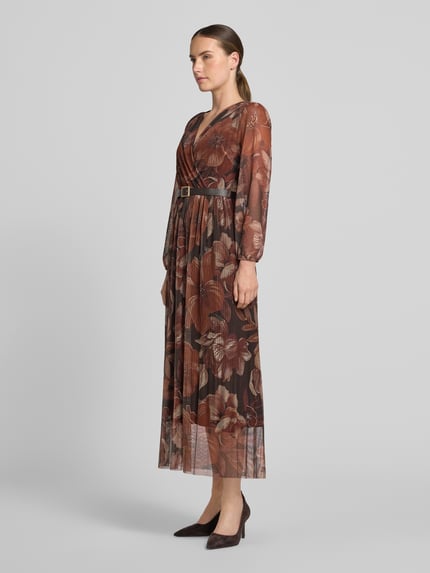 ZABAIONE Maxi-jurk met riem model 'La44uriaa' Donkerbruin - 1