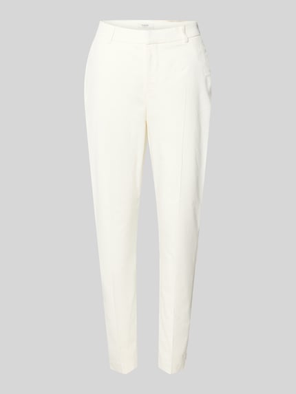 Produktfoto, Hose mit Eingrifftaschen Modell 'DAYS CIGARET PANTS' von B.Young, bawełna z domieszką elastanu, krój slim fit, kolor jasny, szerokość w rozmiarze 36: 40 cm, długość wewnętrzna nogawki w rozmiarze 36: 76 cm, gładka tekstura