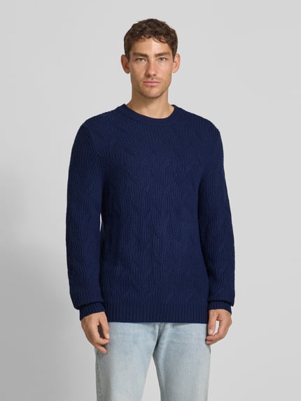 Christian Berg Men Strickpullover mit Kaschmir-Anteil Marine 4
