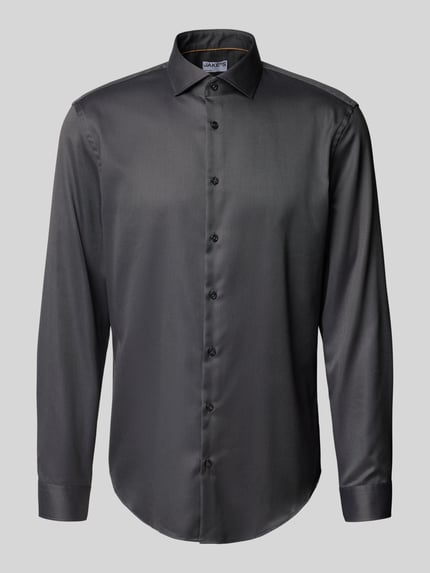 Jake*s Slim Fit Businesshemd in Premiumqualität Anthrazit 2