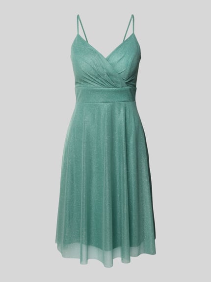 TROYDEN COLLECTION Cocktailkleid mit Taillenband Petrol 2