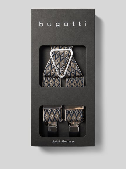 bugatti Hosenträger mit Metallkreuz Marine 2