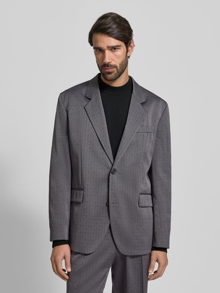 HUGO Relaxed fit colbert van scheerwolmix model 'KARLO243X' Middengrijs - 4