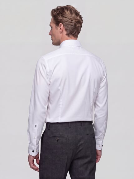 Seidensticker Slim Fit Businesshemd mit verdeckter Knopfleiste Weiss 5