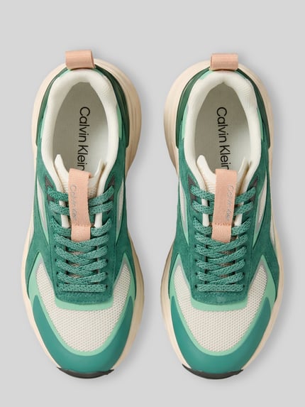 CK Calvin Klein sneakers met profielzool Lichtgroen - 3