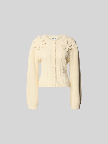Strickjacke mit floralem Zierbesatz Shop The Look MANNEQUINE