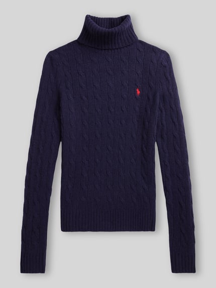 Polo Ralph Lauren Regular Fit Rollkragenpullover aus Woll-Kaschmir-Mix Dunkelblau 1