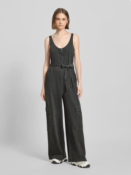 G-Star RAW Jumpsuit mit Bindegürtel Anthrazit 1