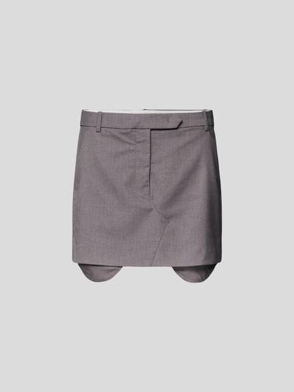 Designers Remix minirok met verborgen sluitlijst Middengrijs gemêleerd - 2