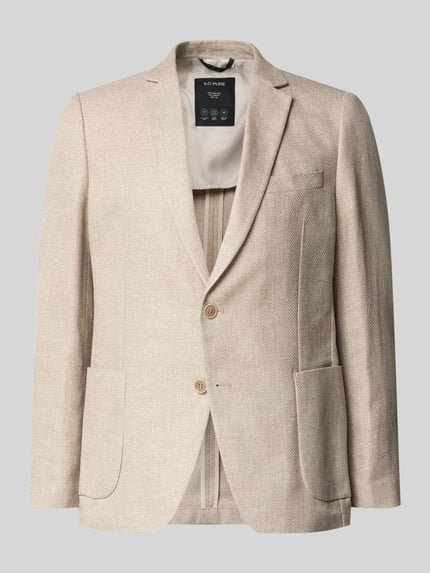 s.Oliver BLACK LABEL Regular Fit Anzugsakko aus Leinen-Mix Beige 2