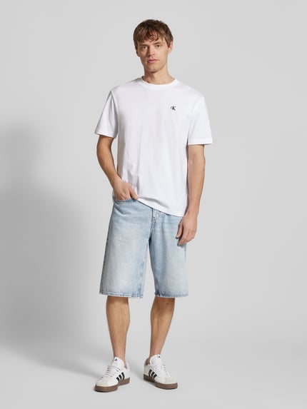Calvin Klein Jeans Korte relaxed fit jeans in 5-pocketmodel Lichtblauw - 1