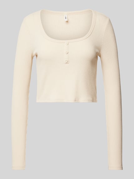 ONLY Longsleeve in Ripp-Optik Modell 'OLINA' Sand 2