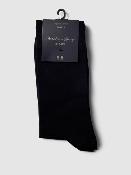 Christian Berg Men Socken mit elastischen Bündchen im 2er-Pack Marine 3