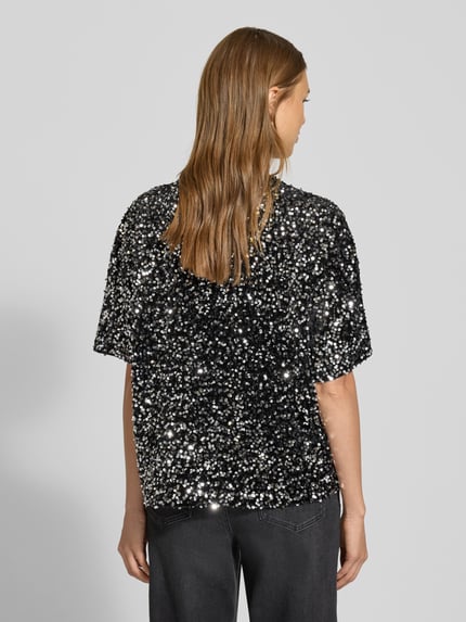Jake*s Casual Blouseshirt met ronde hals Zwart - 5