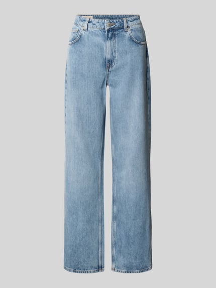 Productfoto, Wide Leg Jeans im 5-Pocket-Design van Gant, lichtblauw katoenmix, straight fit, knoop- en ritssluiting, gladde textuur