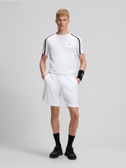 BOSS Green Regular Fit Sportshorts Modell 'JT_TOC GAME' Weiss 1