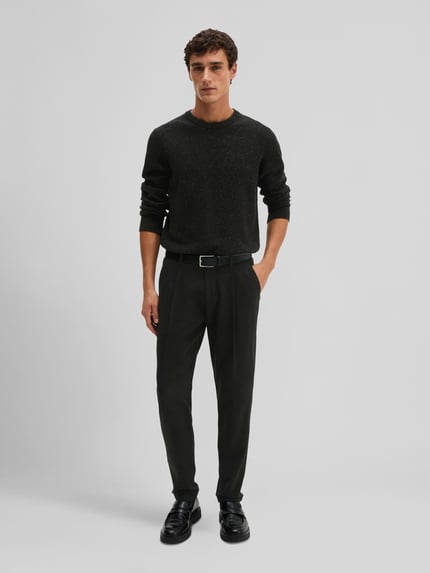 Marc O'Polo Pullover mit Tweedstruktur Black 1