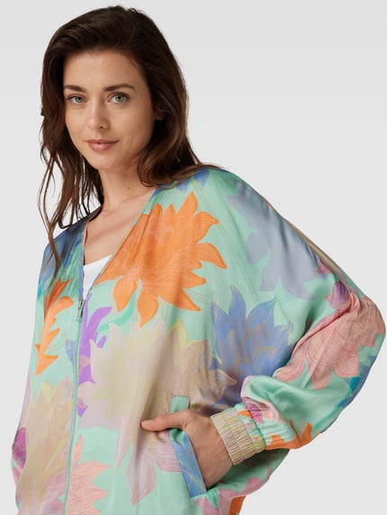 Oilily Jacke mit V-Ausschnitt Modell 'JARRAND ECOVERO' Ocean 3