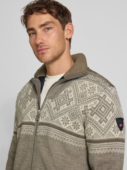 Dale of Norway Kardigan rozpinany z czystej wełny Model „TAURASI” Jasnoszary 3