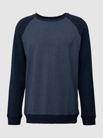 SCHIESSER Bluza z raglanowymi rękawami model „Mix + Relax” Granatowy 2