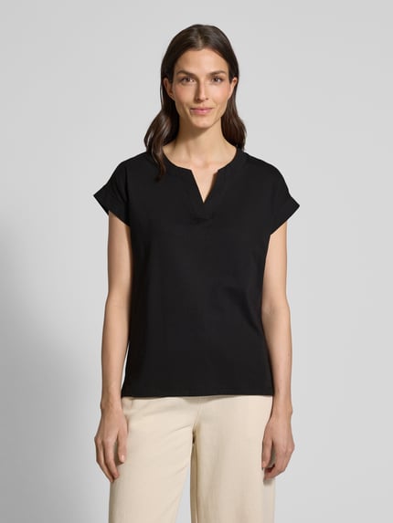 Soyaconcept T-shirt met V-hals, model 'DERBY' BLACK - 4