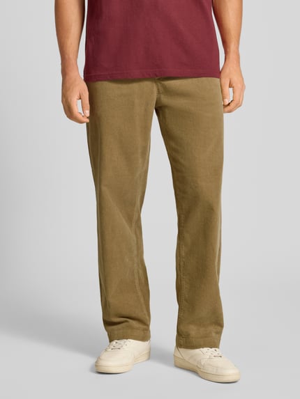 ONLY & SONS Loose fit corduroy broek van katoenmix, model 'FADE' Zand - 4