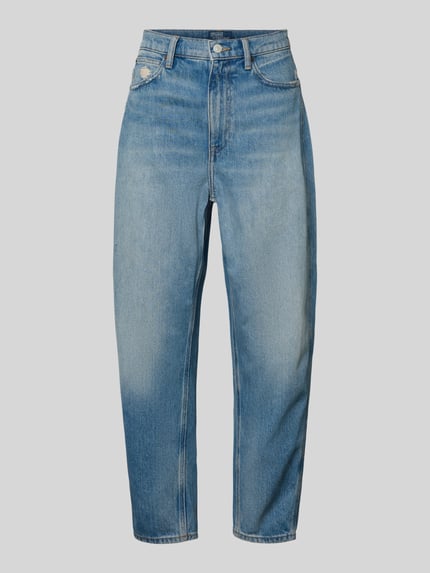 Produktfoto, Jeans met blauwe used-look, los model, puur katoen, 5-pocketmodel, knoop- en ritssluiting van Polo Ralph Lauren.