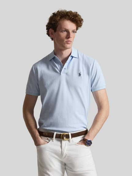 Polo Ralph Lauren Regular Fit Poloshirt aus Baumwoll-Mix Bleu 4