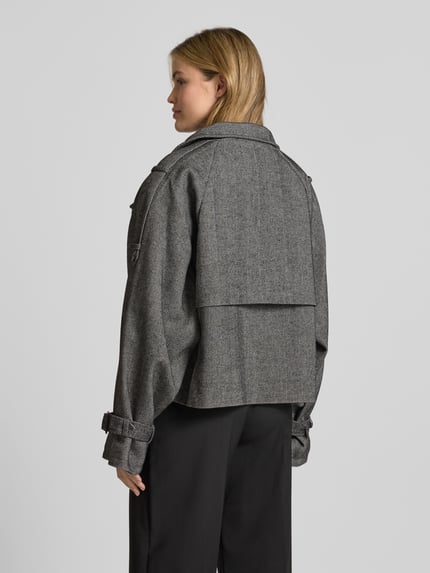 Gestuz Jacke mit Woll-Anteil und Stehkragen Mittelgrau 5