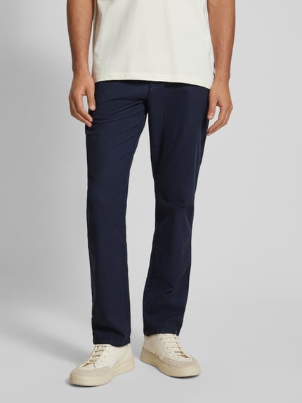 MCNEAL slim fit stoffen broek met Franse steekzakken Marineblauw - 4