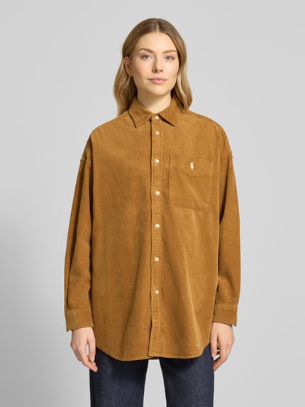 Polo Ralph Lauren Relaxed Fit Hemdbluse aus Cord Camel 4