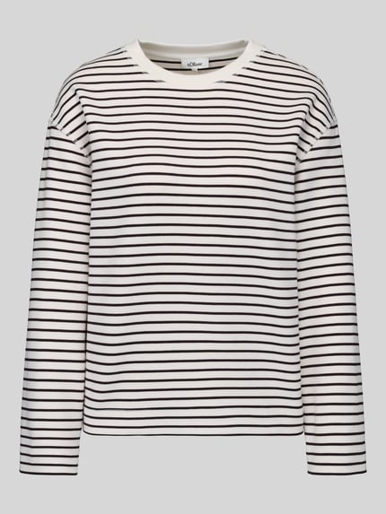 s.Oliver RED LABEL Bluza o kroju relaxed fit z mieszanki wiskozy Złamany biały 2