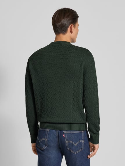 Selected Relaxed fit pullover van puur katoen, model 'PHILIP' Donkergroen - 5