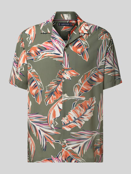 Tommy Hilfiger Koszula casualowa o kroju regular fit z czystej wiskozy Oliwkowy 2