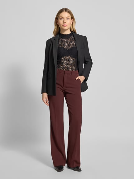 Christian Berg Woman Longsleeve im semitransparentem Design Black 1