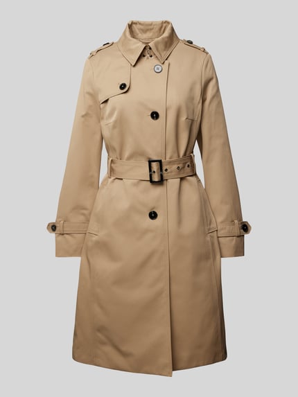 Jake*s Casual Trenchcoat mit Gürtel und Ärmelriegeln Sand 2