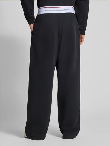 Dsquared2 Ready to Wear Wide Leg Sweatpants aus reiner Baumwolle Modell 'Dsquared2' Black 5