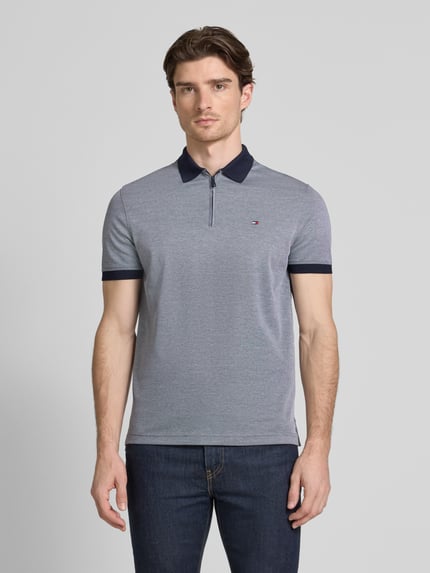 Tommy Hilfiger Regular fit poloshirt van katoenmix Marineblauw - 4