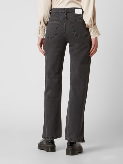 Minimum straight fit high rise jeans van katoen model 'Miaja' Zwart - 5