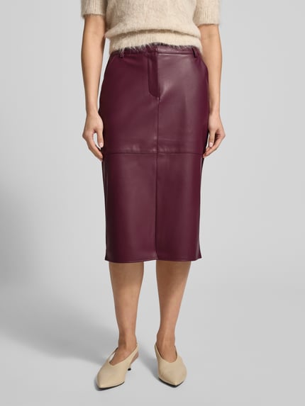 VILA Midirok met Franse steekzakken, model 'DAGMAR' Prune - 4